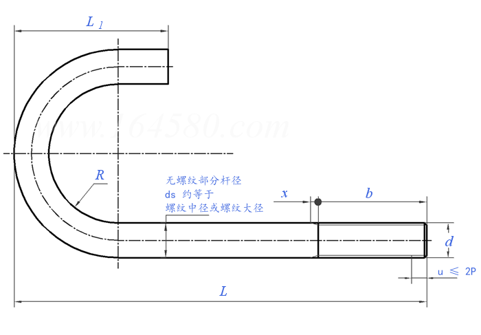 J Bolt technical drawing